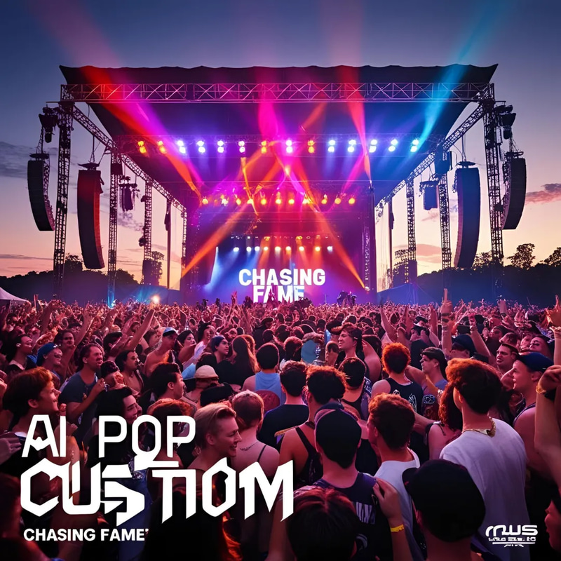 AI Pop Anthem Chasing Fame - Immersive AI-Generated Indie Pop Music for Creators and Content Makers