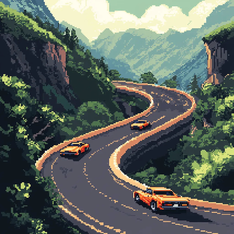 Retro Racing Game Pixel Cars - Vibrant Retro Pixel Art Assets for Game Developers and Designers