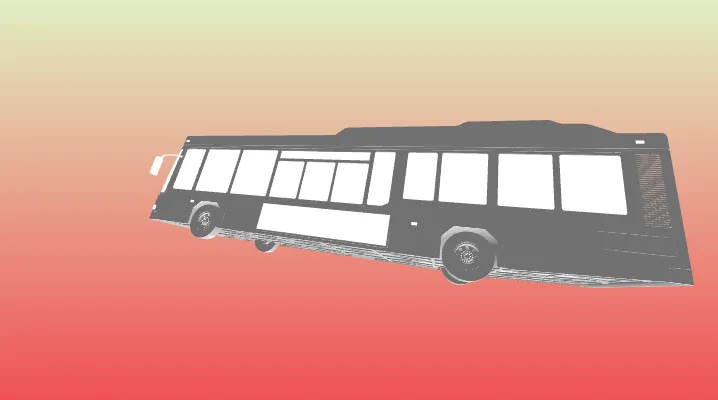 City Bus Urban Kitbash Model - Detailed 3D Printing Asset for Urban Scene Designers and Hobbyists