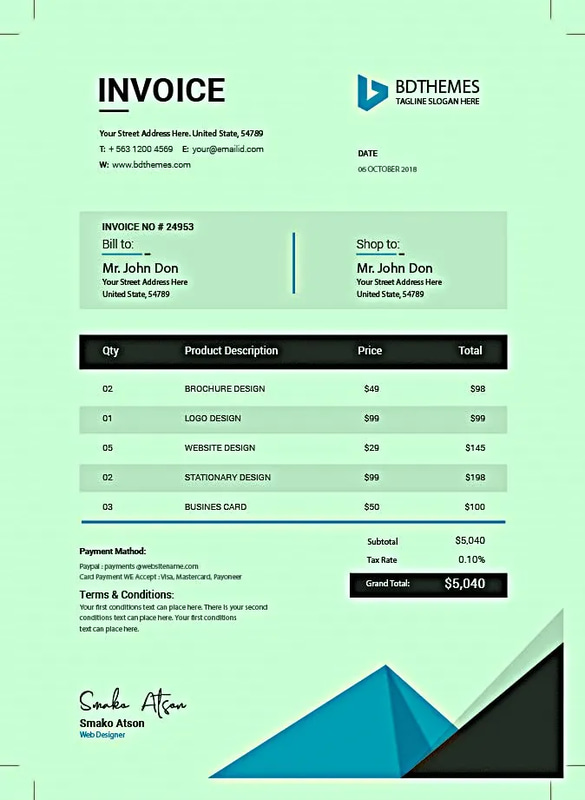 Invoice Template 09 - Professional Format - Clean Business Invoice Template for Efficient Financial Management and Client Billing