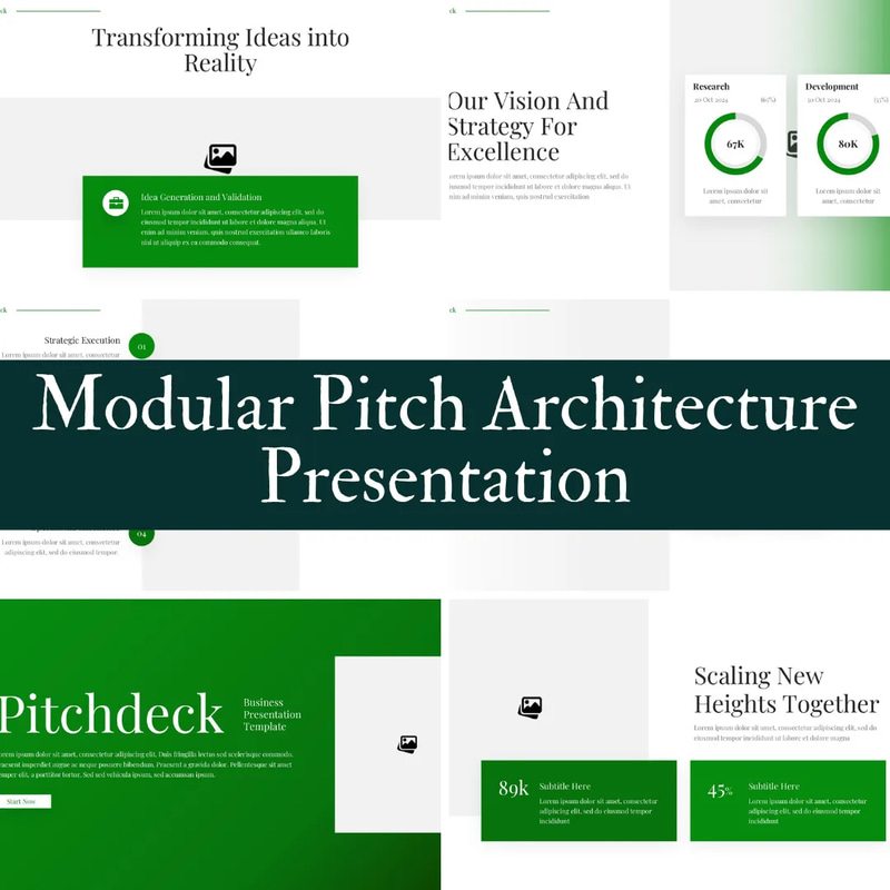 Modular Pitch Architecture Presentation - Professional Business Proposal Templates for Impactful Communication