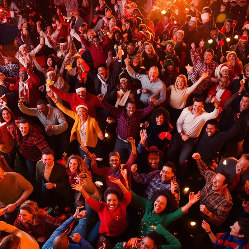 Aerial Celebration View - Cinematic Stock Video for Holidays and Event Productions