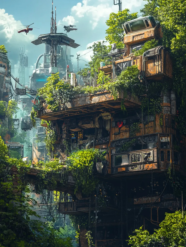 Post-Biological Apocalypse - Futuristic Bio-Punk Art for Sci-Fi Creators and Visionary Designers