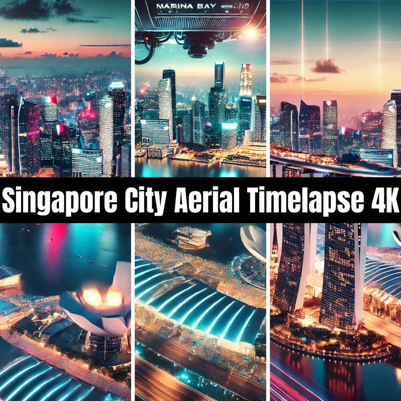 Singapore City Aerial Timelapse 4K - Cinematic Aerial Timelapse Video for Filmmakers and Creative Projects