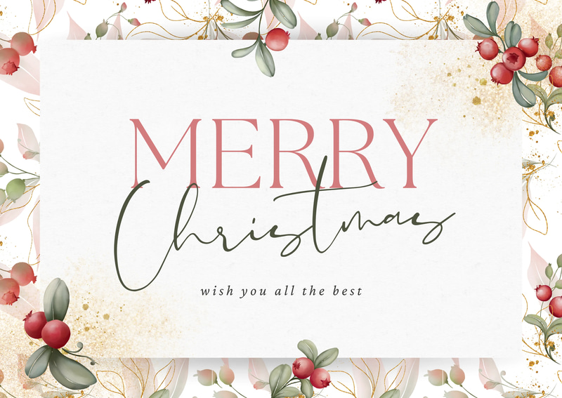 Elegant Style Christmas Greeting Card - Refined Holiday Invitation for Warm Seasonal Celebrations