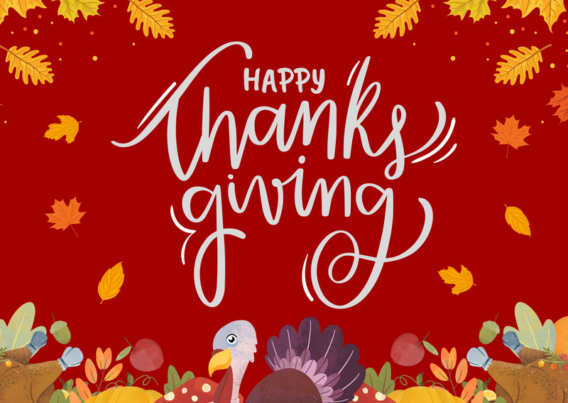 Expressive Thanksgiving Card - Warm, Artistic Harvest Greeting for Personal and Business Use