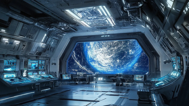 The Obsidian Starport Neo-Gothic Space Nexus - Immersive Neo-Gothic Environment Art for Sci-Fi Creators and Game Designers