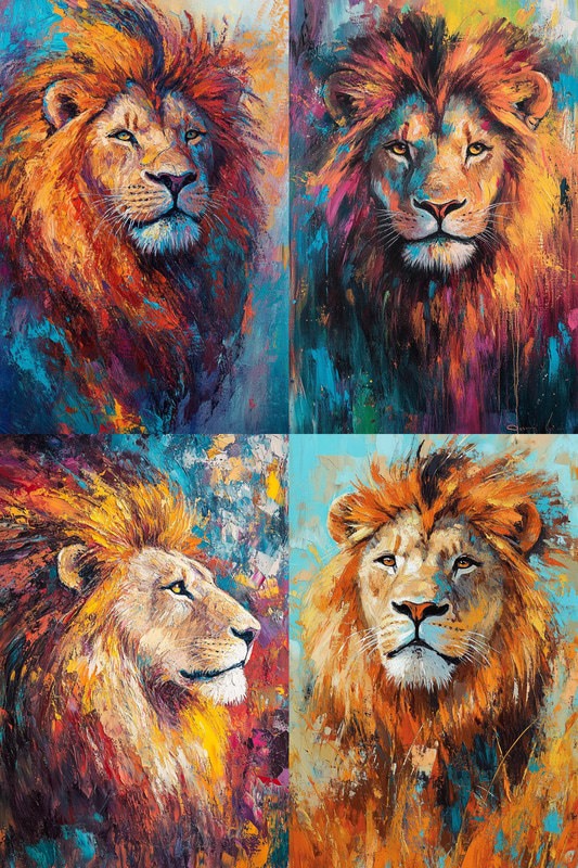 Majestic Lion Wildlife Acrylic Art - Vibrant Acrylic Painting for Wildlife Enthusiasts and Home Decor