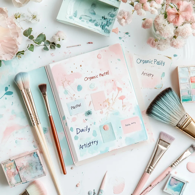 Organic Pastel Daily Artistry - Elegant Daily, Weekly & Monthly Planner Templates for Creative Organizers and Productivity Enthusiasts