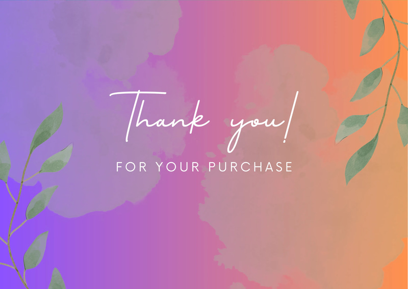 Leaves Minimalist Thank You Card - Elegant Gratitude Note for Personal and Professional Appreciation