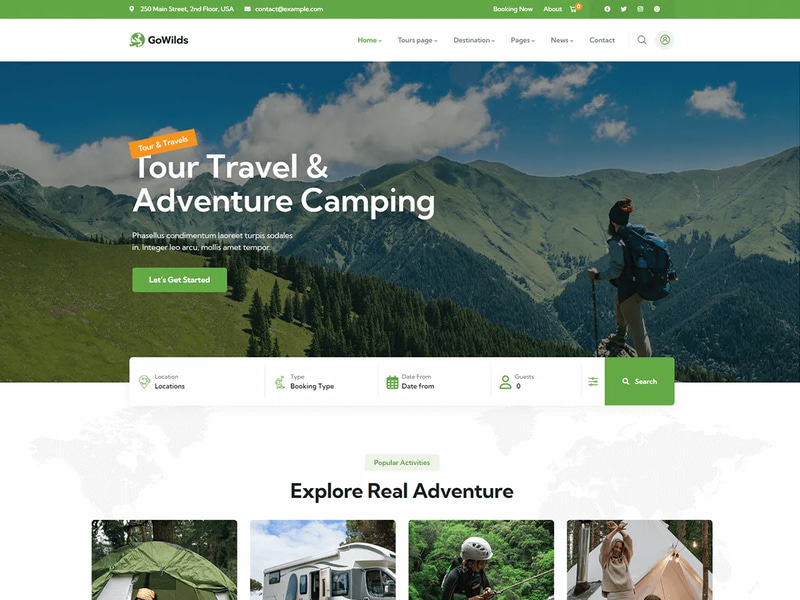 Gowilds Travel & Tour WP Theme - Seamless WordPress Theme for Travel Creators and Agencies