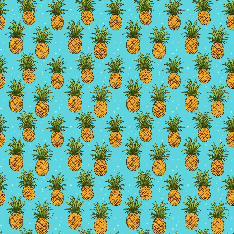 Pineapple Tropical Pixel Patterns - Vibrant Eco-Friendly Animal & Nature Patterns for Designers and Creators