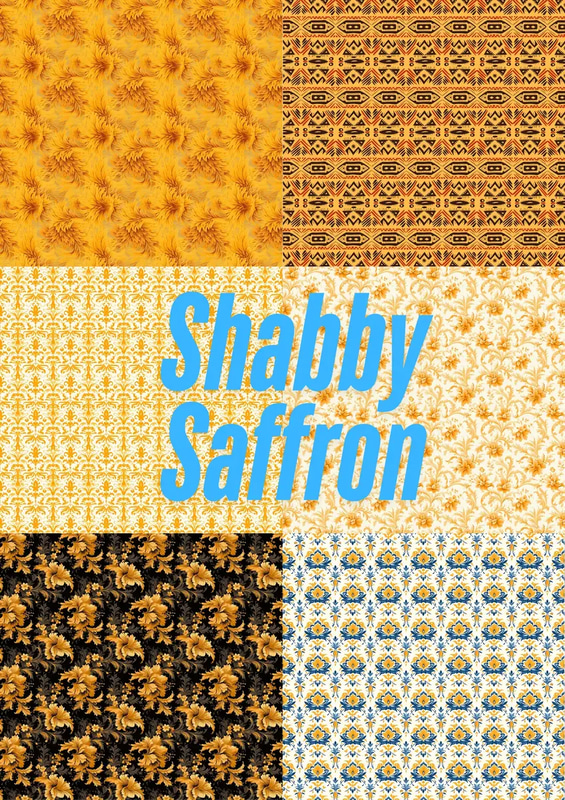Saffron Sunbleached Patterns - Bold Distressed Graphic Textures for Creative Branding and Design Projects