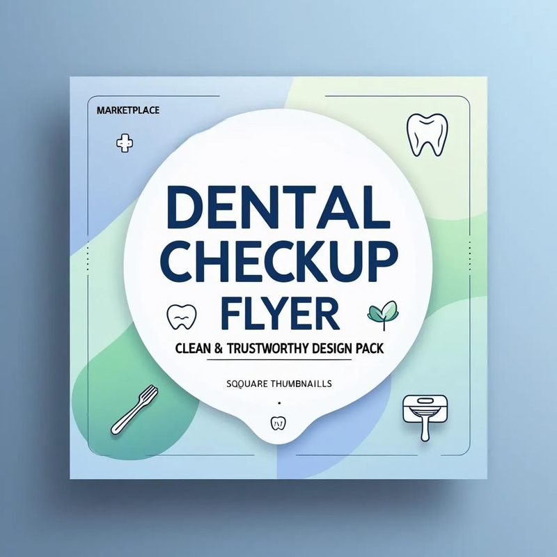 Dental Check-Up Awareness Flyer AI File - Professional Healthcare Promotion for Clinics and Wellness Campaigns