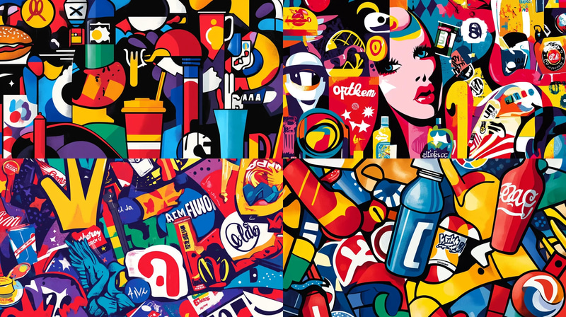 Vibrant Pop Art Piece - Modern Graphic Expression - Bold Contemporary Wall Art for Dynamic Spaces and Creative Interiors