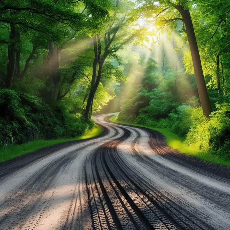 Forest Dirt Road Scenic - Cinematic Nature Stock Video for Wildlife and Weather Storytelling