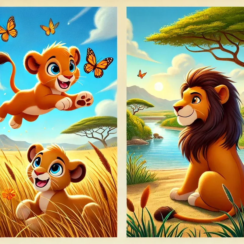 Simba & The Lion King Collection - Vibrant Cartoon Vector Illustrations for Fun and Playful Designs