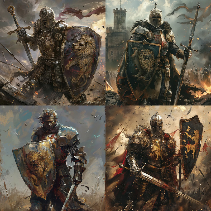 Iron Covenant Heraldic Crusader Concept Art - Detailed Medieval Character Design for Creative Storytelling and Game Development