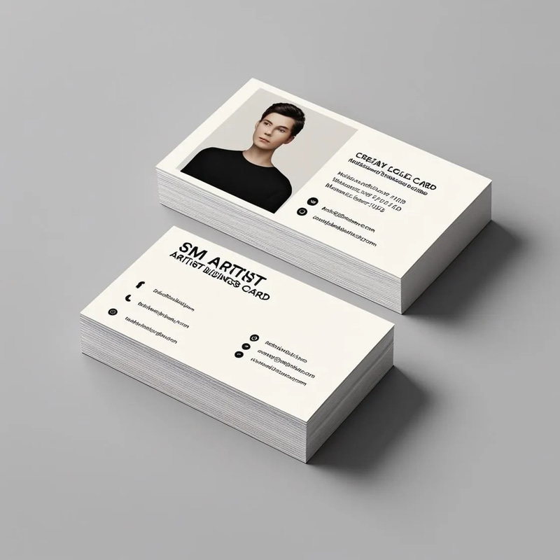 SM Artist Business Card Modern Resume Bundle - Sleek Corporate Design for Creative Professionals and Career Growth