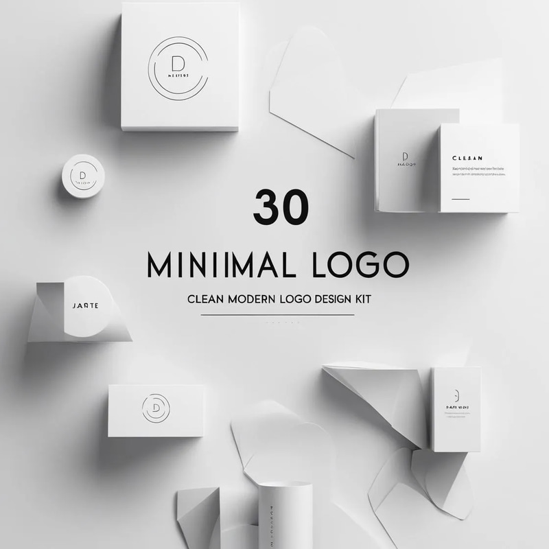 30 Minimal Logo Templates - Clean Modern Logo Design Kit - Sleek Branding Assets for Visionary Entrepreneurs and Creative Agencies
