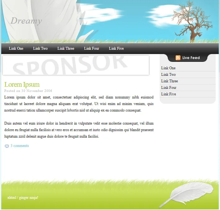 Dreamy Portfolio - Soft Visual Creative Theme - Elegant CSS Website Templates for Designers and Creators