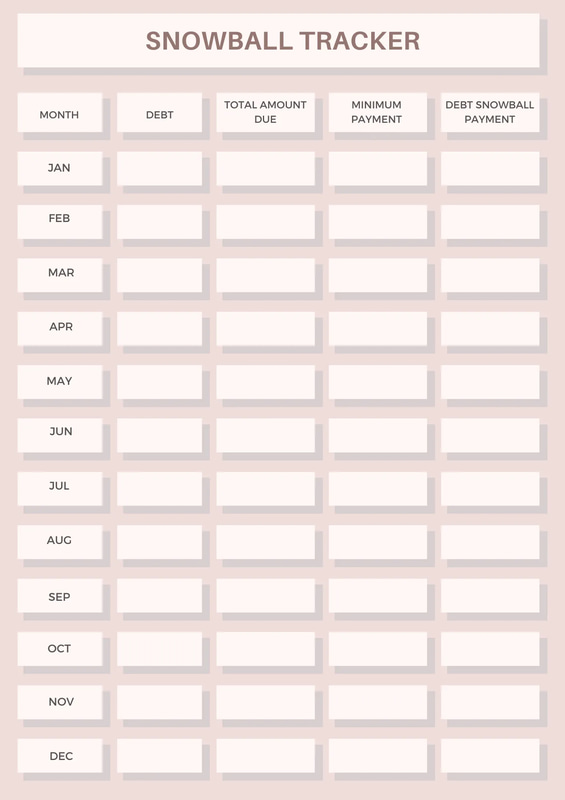 Pink Debt Destroyer - Minimalist Snowball Sheet - Streamlined Financial Planner for Budget Control and Debt Reduction