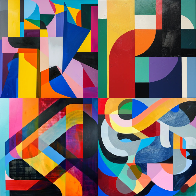 Hard Edge Crisp Vibrant Lines - Dynamic Abstract Art for Bold Creative Spaces and Modern Decor