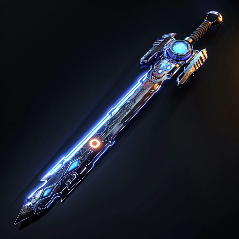 Phantom Edge Resonant Vibroblade - Visionary Weapon & Armor Concept Art for Futuristic Creators