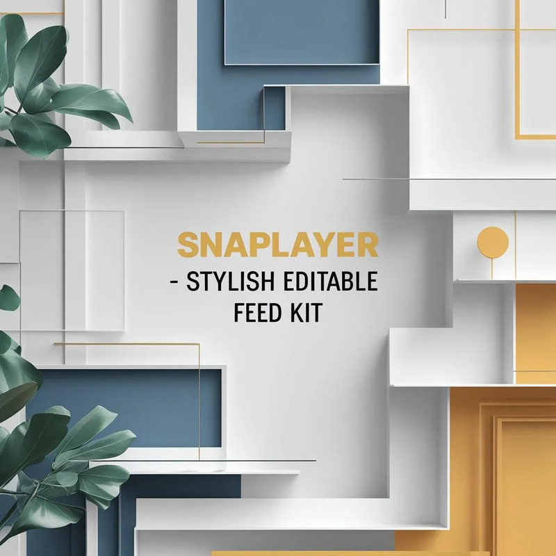 SnapLayer Stylish Editable Feed Kit - Animated Social Media Templates for Dynamic Brand Engagement and Creative Content