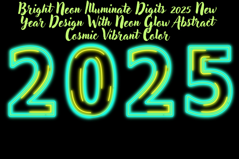 Futuristic Neon Numbers - 2025 Glow Digit Reveal - Cinematic Motion Graphics for Dynamic Text Animations and Modern Video Projects
