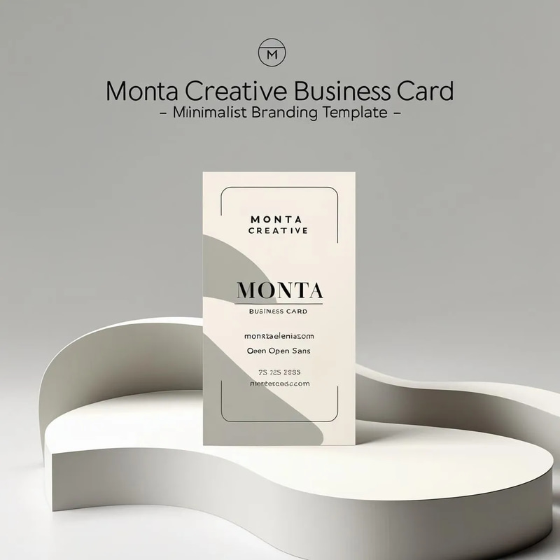 Monta Creative Business Card - Minimalist Branding Template for Professionals and Agencies