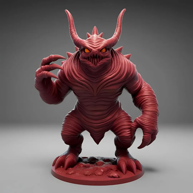 Nurgle Beast Creature STL - Detailed 3D Printing Model for Hobbyists and Designers