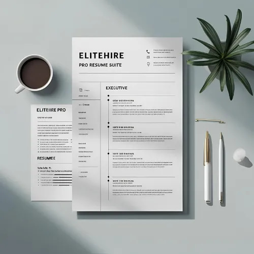 EliteHire Pro Resume Suite Word PSD - Professional Business Resume & CV Templates for Career Growth