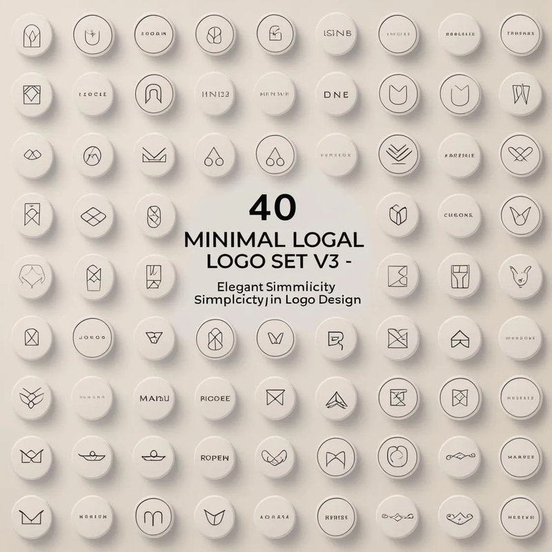 40 Minimal Logo Set V3 - Elegant Simplicity Logo Templates for Visionary Branding & Business Projects