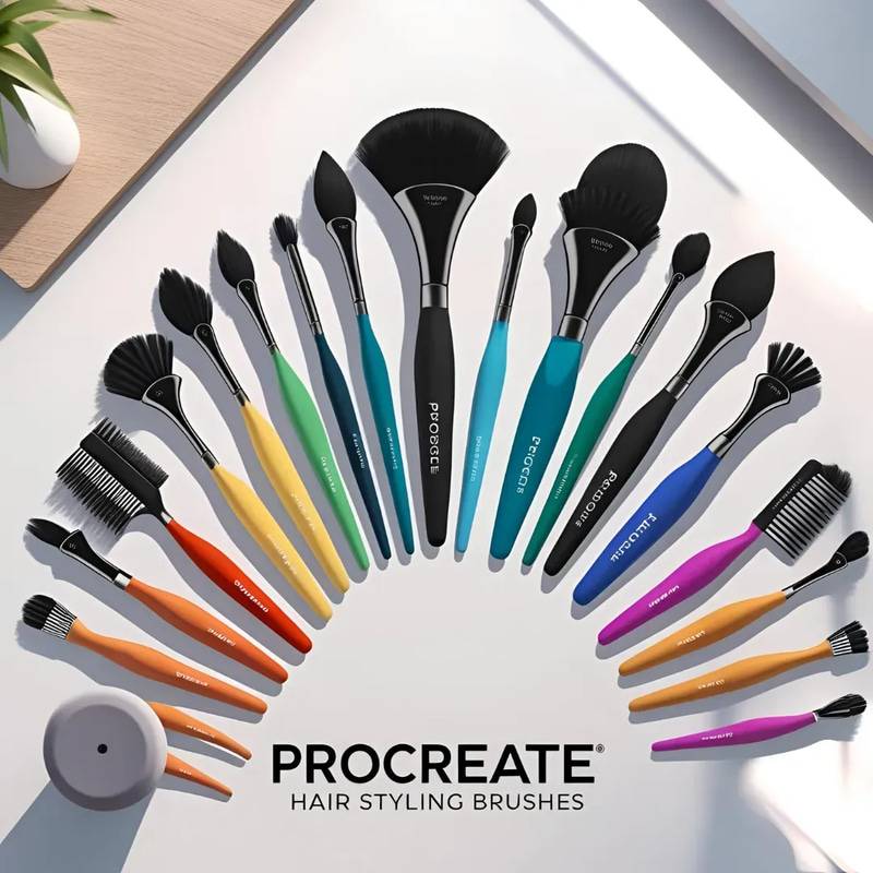 Procreate Hair Styling Brushes - Premium Hair Texture Brush Set for Digital Artists and Hairstylists