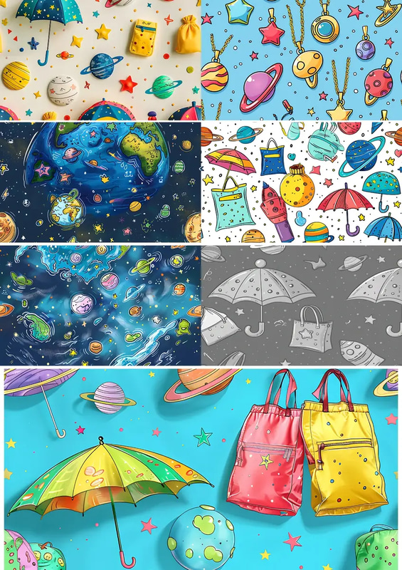 150 Milky Way Kawaii Patterns - Playful Anime-Inspired Digital Prints for Creative Projects and Branding