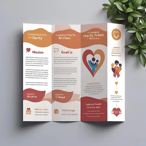 Fundraising Charity Trifold Brochure - PSD Template - Professional Editable Marketing Design for Impactful Campaigns and Nonprofit Outreach