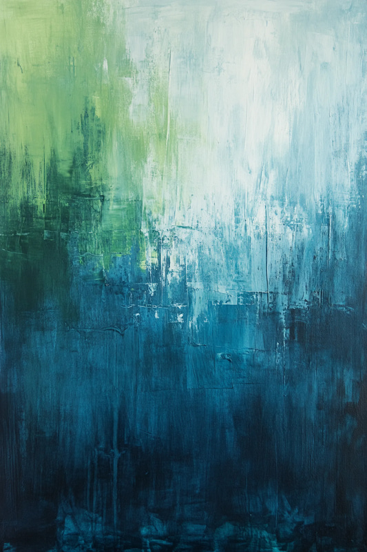 Layered Brushstrokes Abstract Art in Varying Colors - Vibrant Abstract Wall Art for Creative Spaces and Modern Interiors