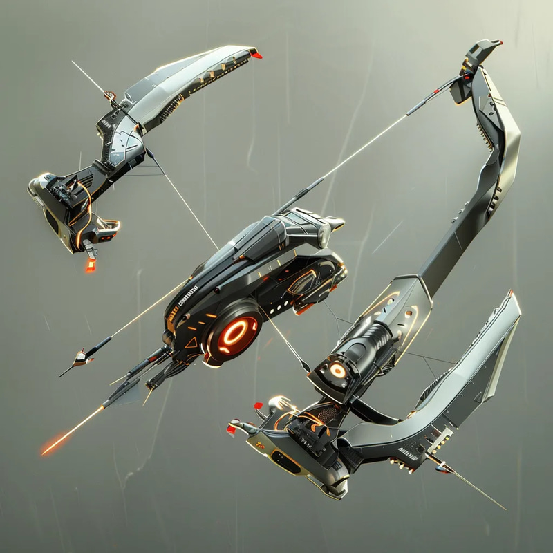 Stormweaver Adaptive Energy Bow - Visionary Concept Weapon Design for Futuristic Creators and Game Developers