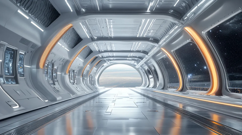 The Obsidian Starport - Neo-Gothic Space Nexus - Immersive Neo-Gothic Environment Art for Sci-Fi Creators and Game Designers