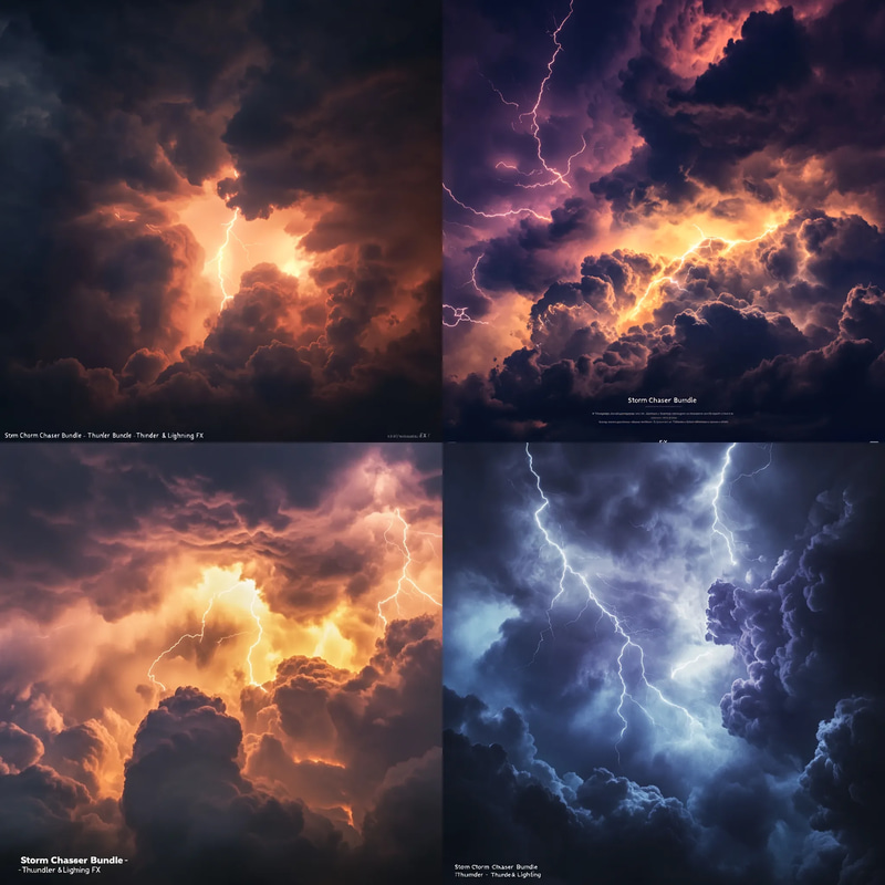 Storm Chaser Bundle - Thunder & Lightning FX - Cinematic Motion Graphics Overlays for Dynamic Video Enhancements