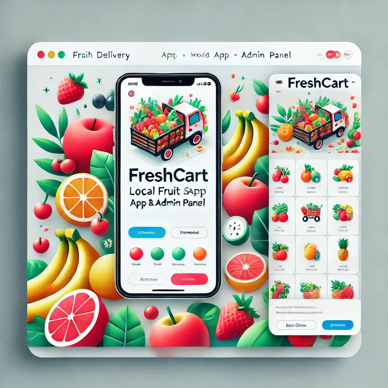 FreshCart Local Fruit Store App & Admin Panel - Streamlined Mobile Solution for Retailers and Managers