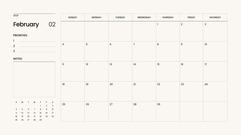 2025 YearView Minimal Beige Planner - Elegant Long-Term Organizer for Efficient Annual Planning