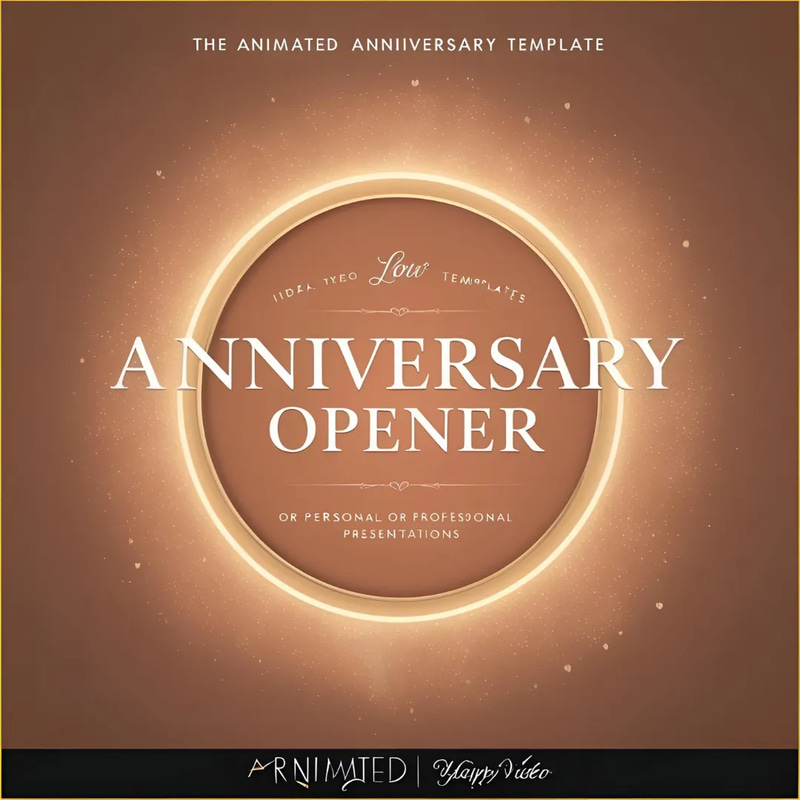 Anniversary Opener - Elegant Motion Intro - Cinematic Text Animation Template for Celebrations and Professional Videos