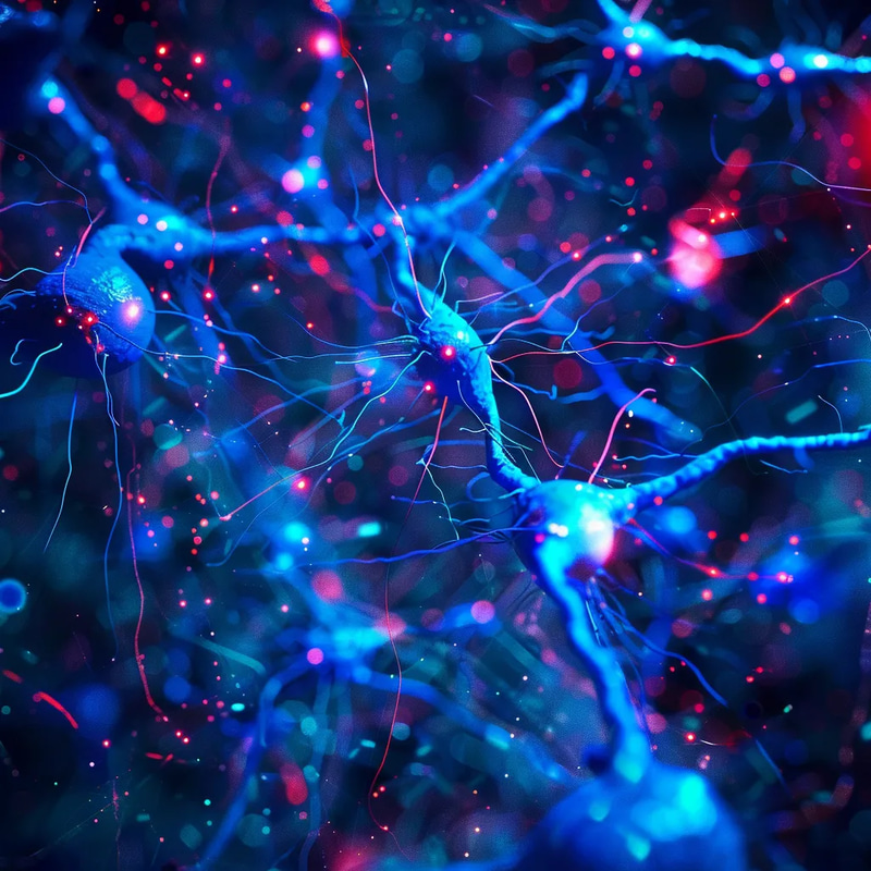 Abstract Neural Network Interconnected Nodes - Modern Abstract Art Inspired by Neural Connectivity for Creative Spaces and Digital Decor