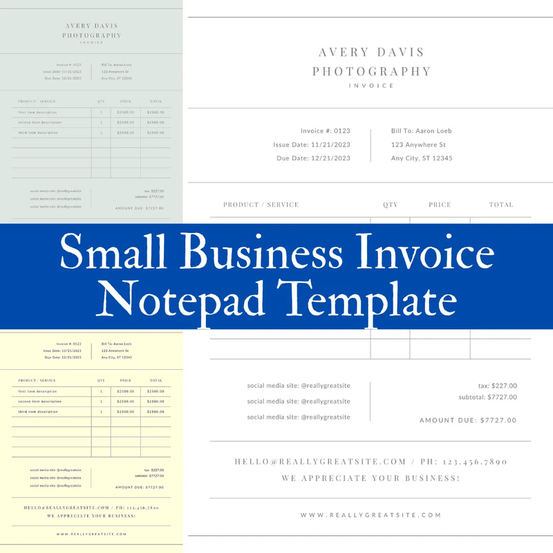 Small Business Invoice Notepad Template - Professional Office Forms for Streamlined Billing and Client Management