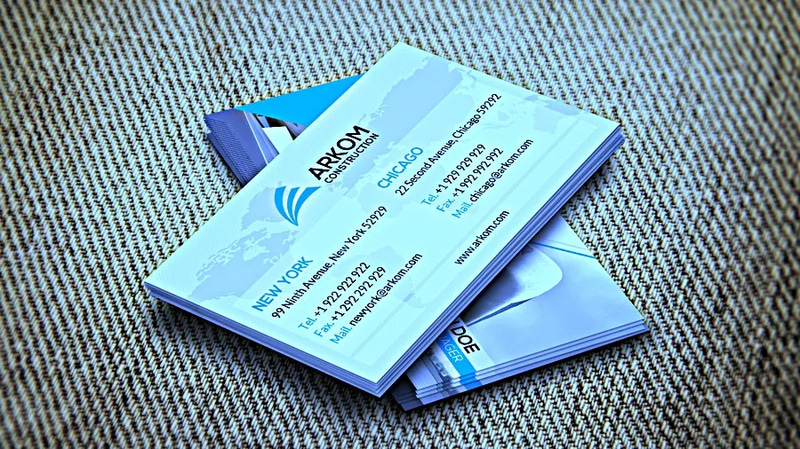 Architecture Business Card PSD Template - Sleek Commercial Design for Professional Branding & Networking