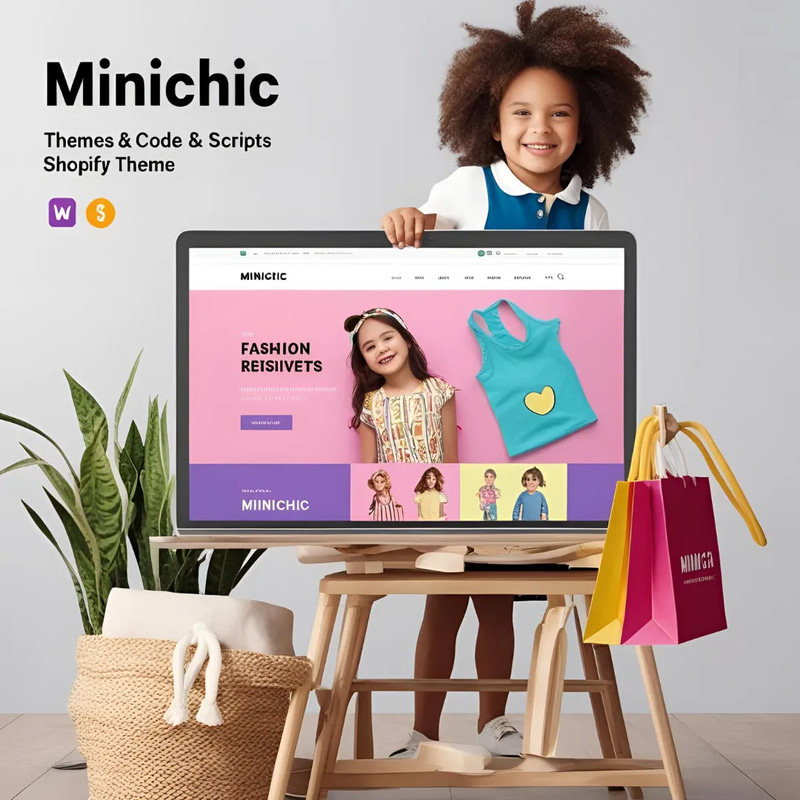 MiniChic Kids Fashion Shopify Theme - Sleek, User-Friendly E-commerce Design for Children's Apparel Stores