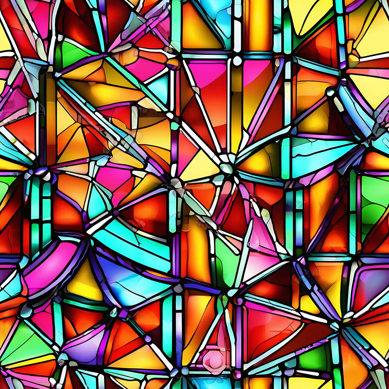 100 Kaleidoscope Floral Glass - Vibrant Botanical Pattern Collection for Designers and Creative Projects 2025-2026