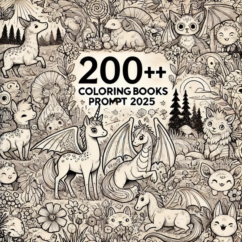 2000++ ColoringBooks prompt 2025 - Creative AI Art & Graphic Prompts for Coloring Book Designers and Illustrators
